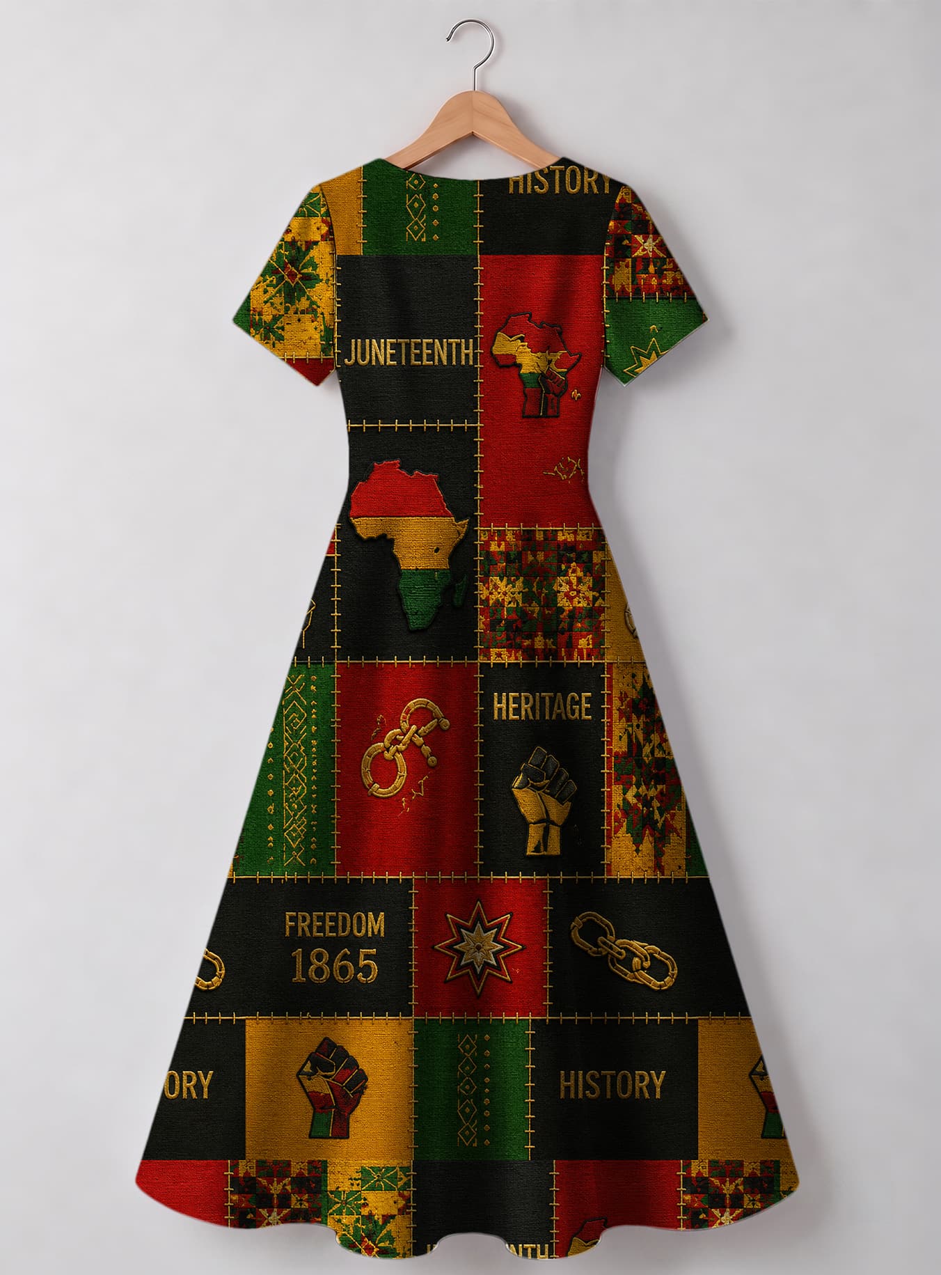 "Kumbuka" V Neck Midi Dress