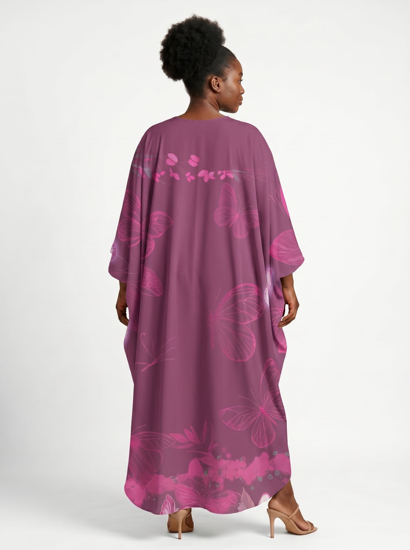 Pink Orchid Kaftan Dress