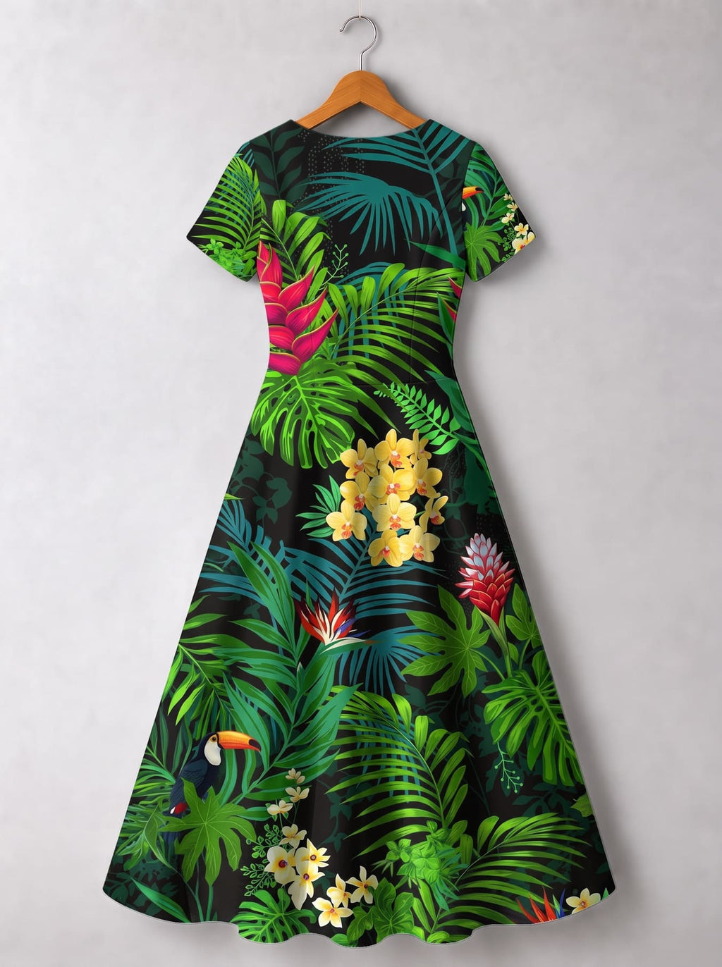 "Kitropiki" Short Sleeve Maxi Dress