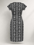 "Kuba" Cap Sleeve Midi Dress