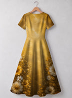 "Shukrani" V Neck Midi Dress