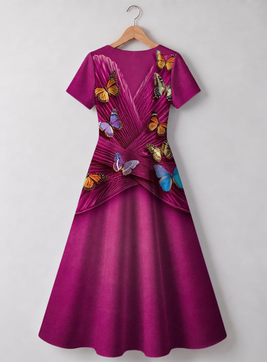 "Kipepeo" Sweetheart Midi Dress