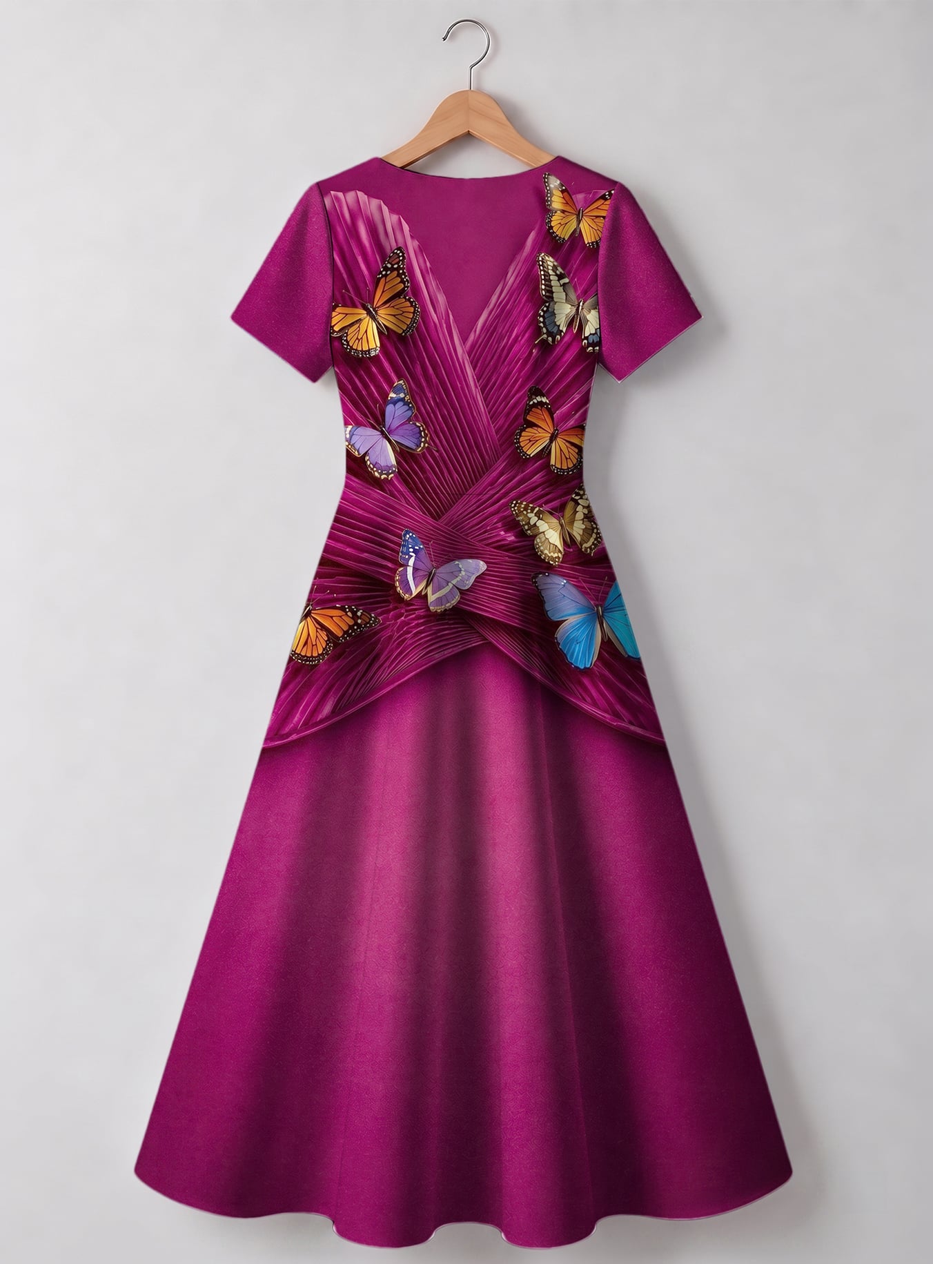 "Kipepeo" Sweetheart Midi Dress