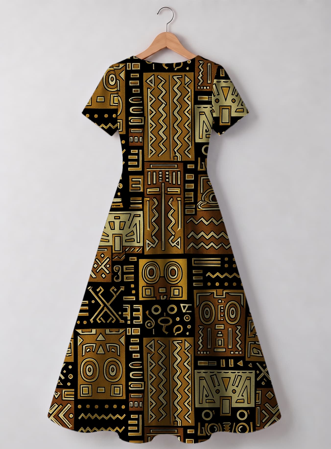 "Sankofa" V Neck Midi Dress