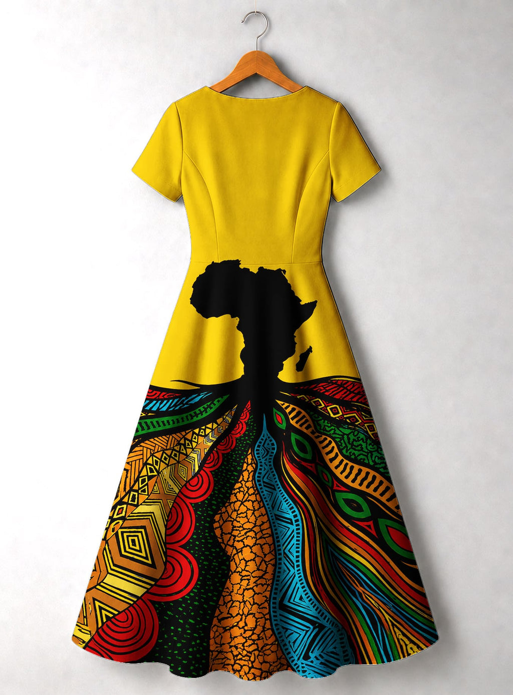 "Mzizi" Short Sleeve Maxi Dress