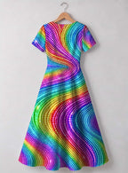 "Mawimbi" Sweetheart Midi Dress