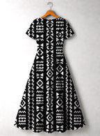 "Kuba" Short Sleeve Maxi Dress