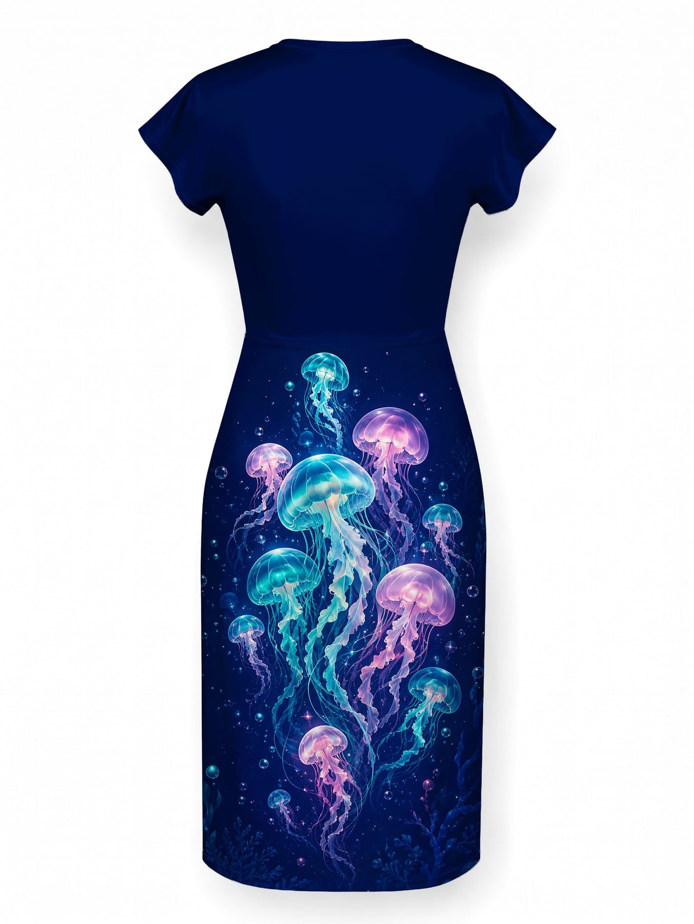 "Bahari" Cap Sleeve Midi Dress