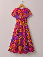 "Waridi" Short Sleeve Maxi Dress