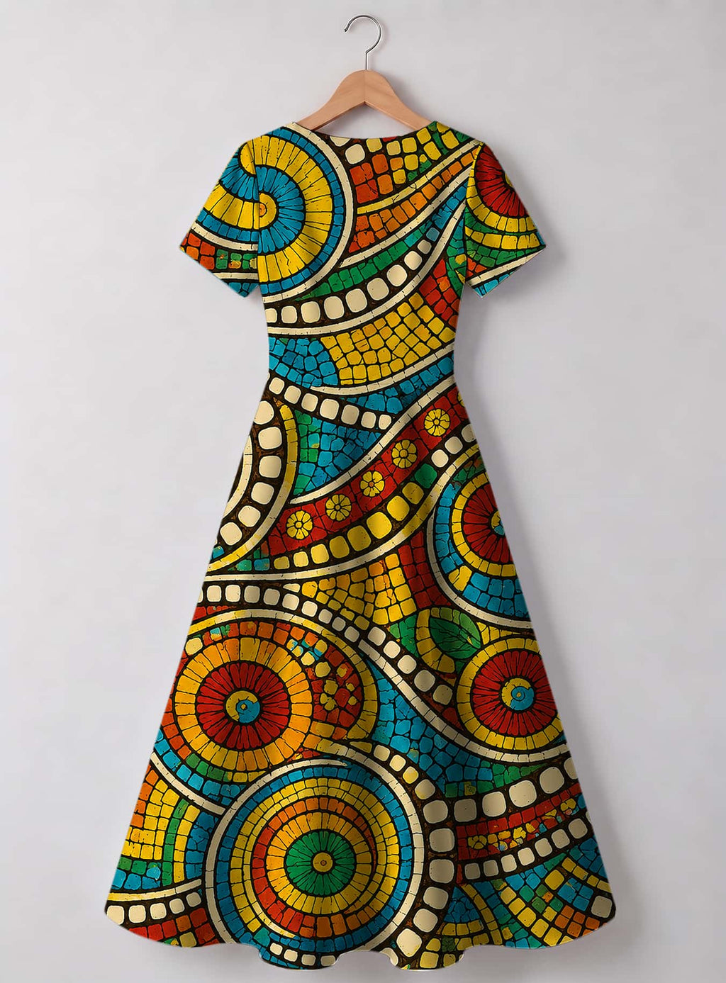 "Taji" V Neck Midi Dress