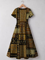 "Sankofa" Sweetheart Midi Dress