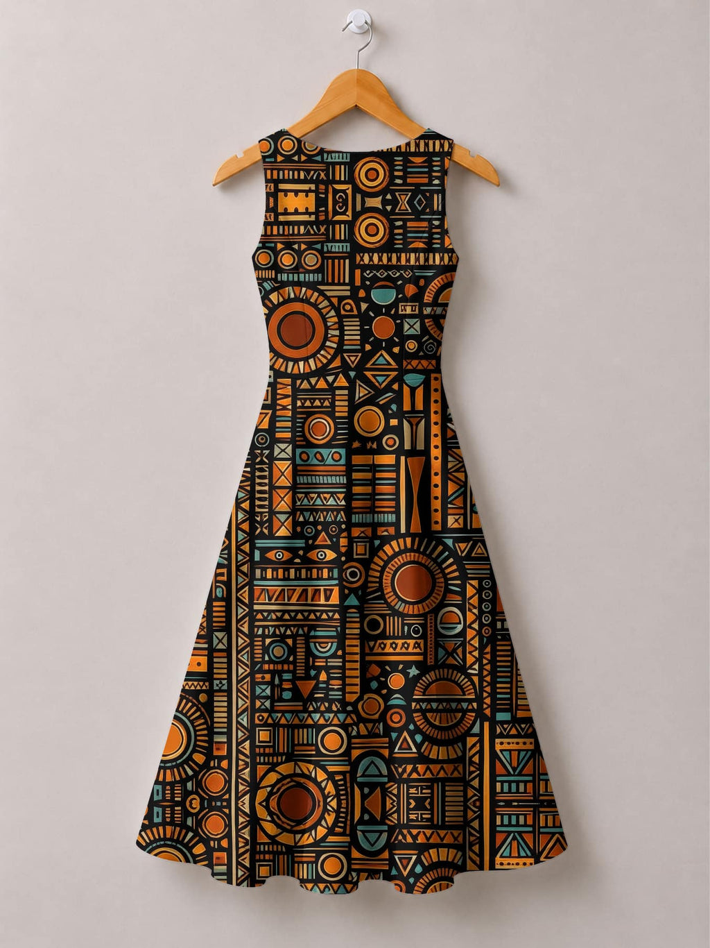 Afrocentric Pattern Corset Dress