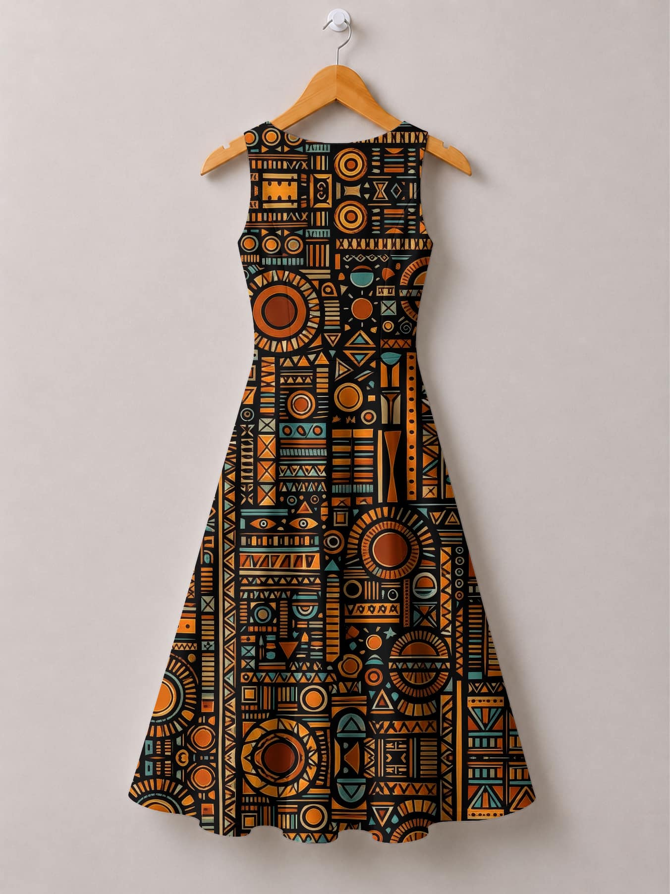 Afrocentric Pattern Corset Dress