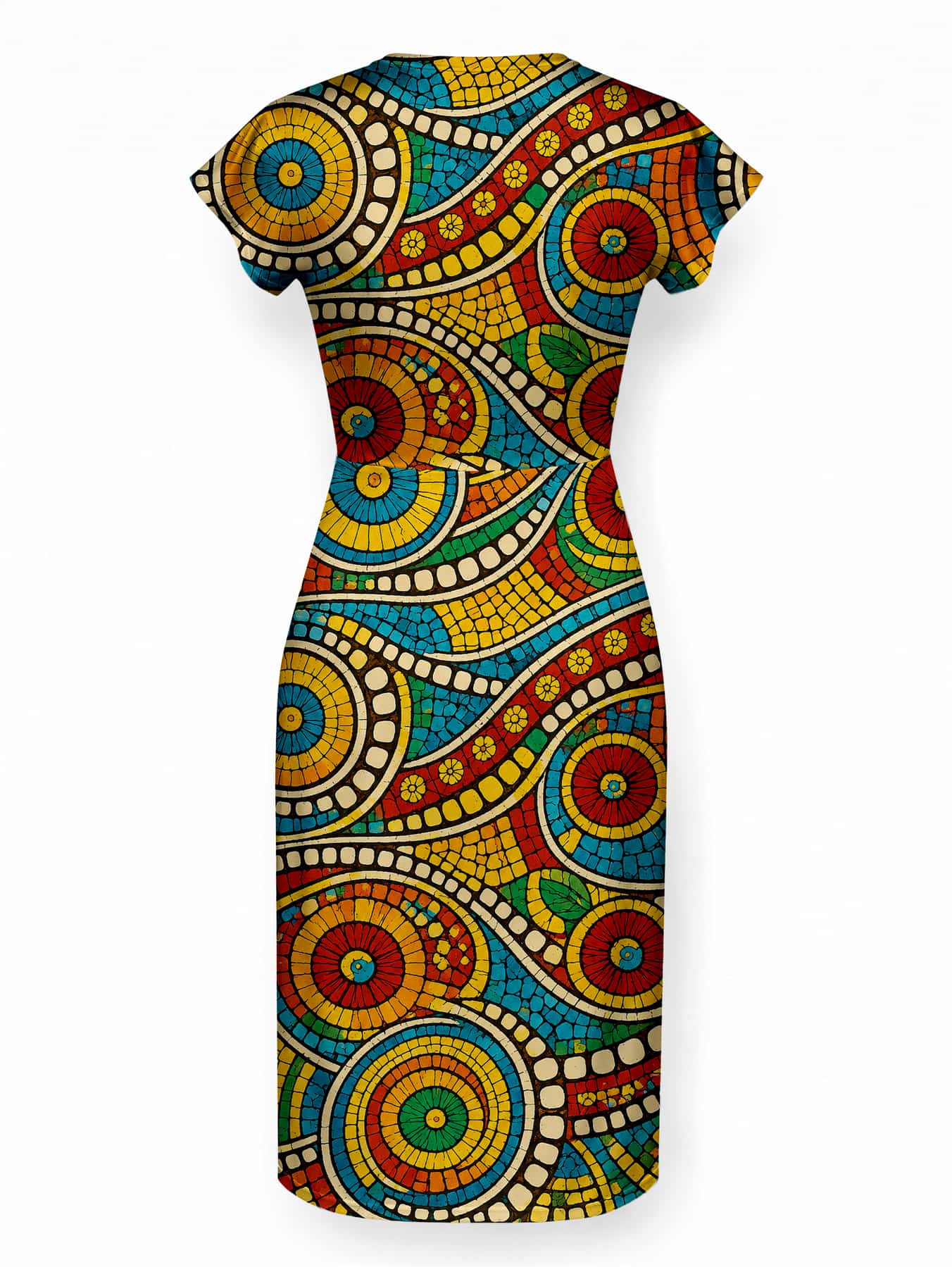 "Taji" Cap Sleeve Midi Dress