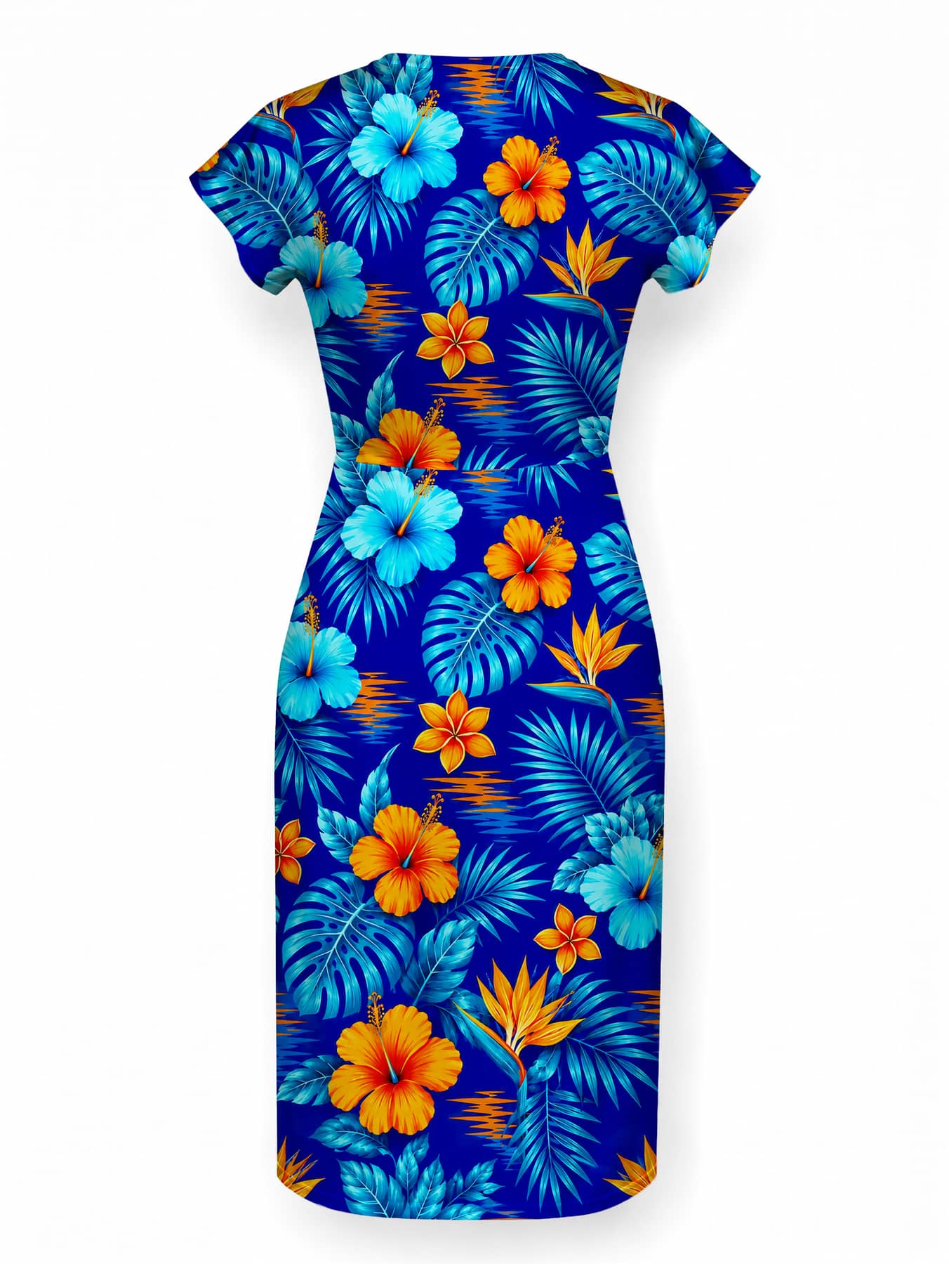 "Maua" Cap Sleeve Midi Dress