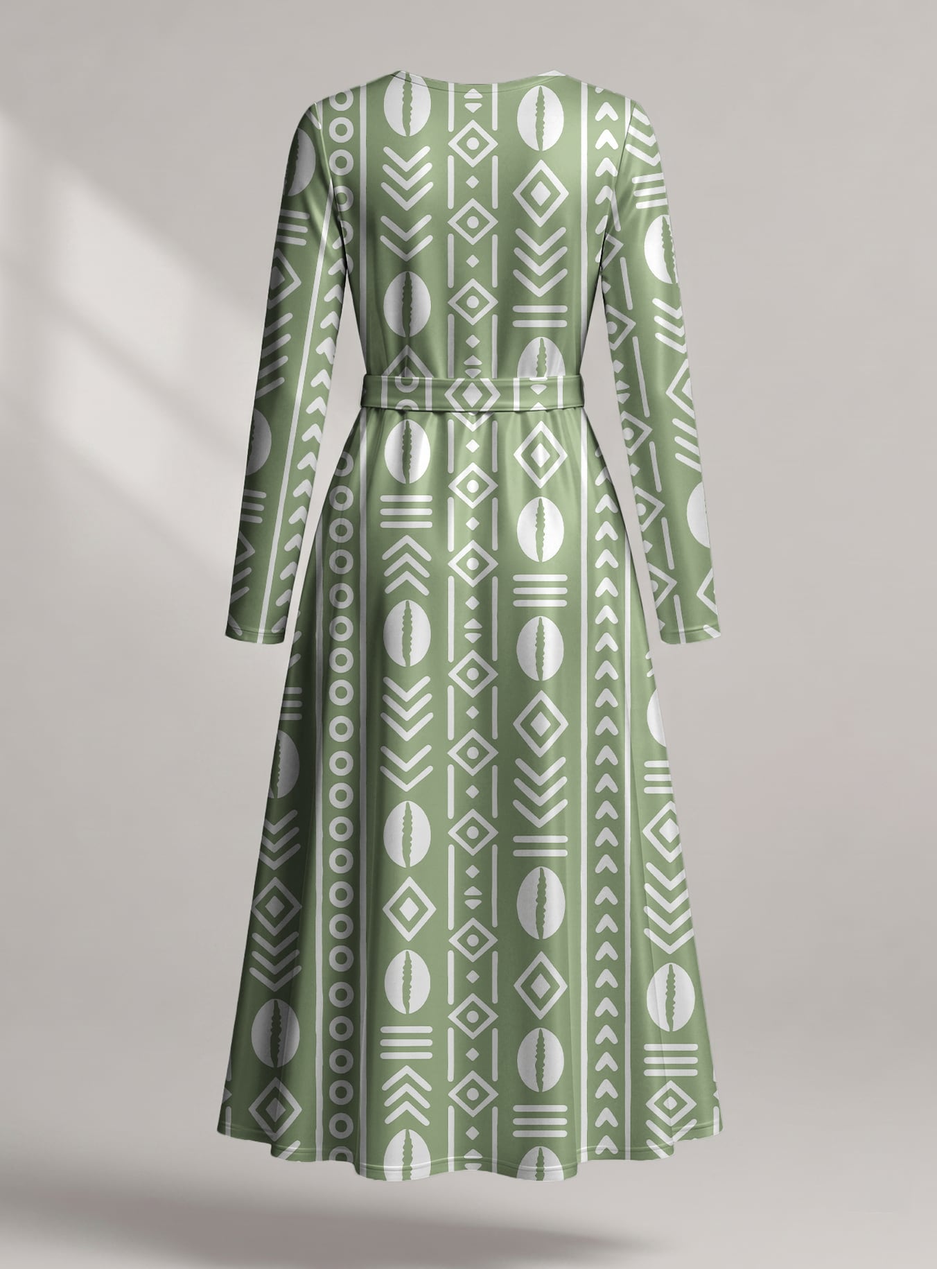 "Oshun Verde" Viscose Midi Dress