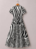 "Punda" Short Sleeve Maxi Dress