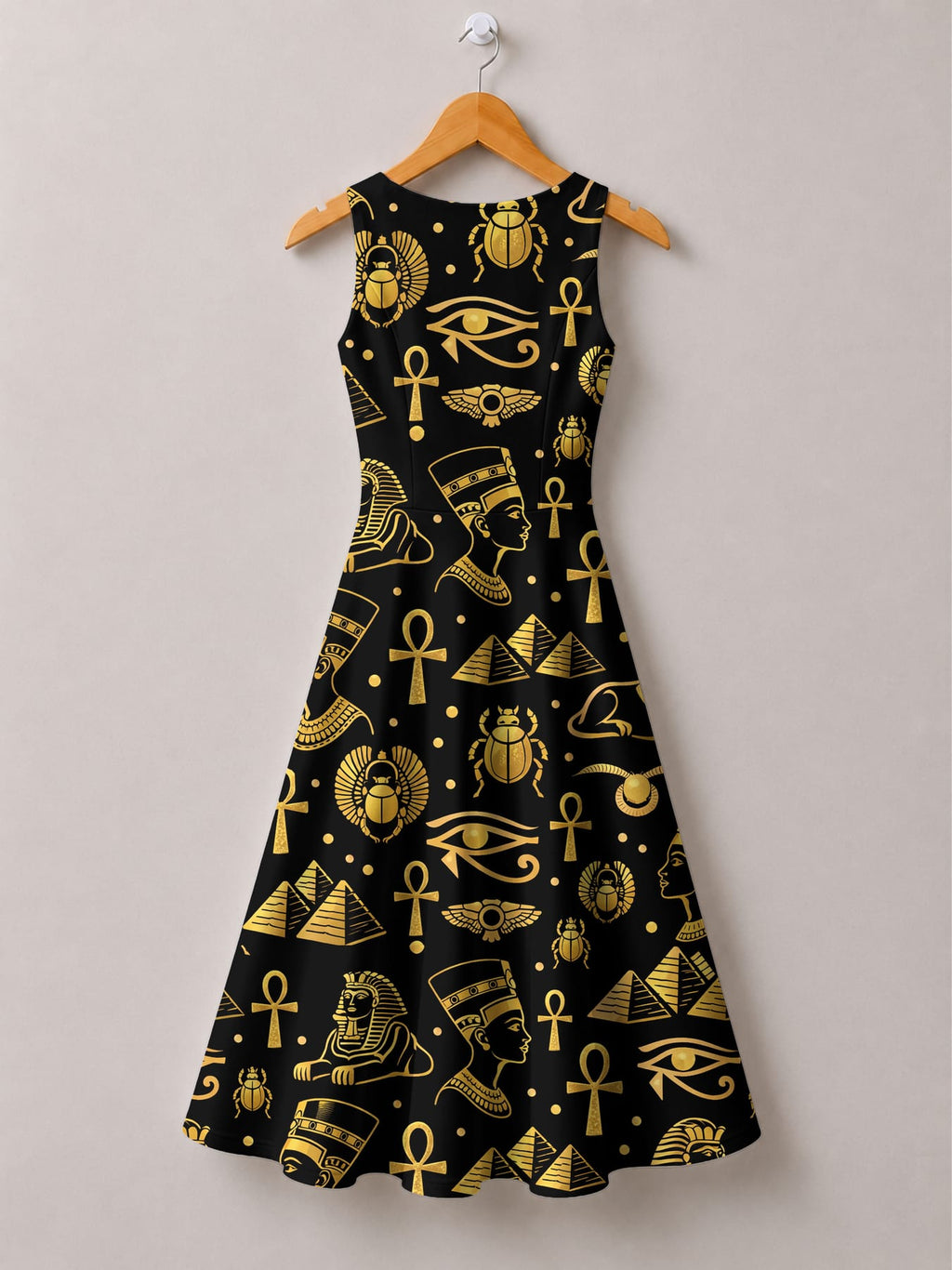 "Nefertiti" Black Gold Corset Dress