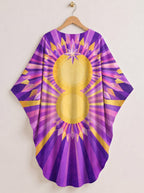 "August Queen Purple Bloom" Kaftan Dress