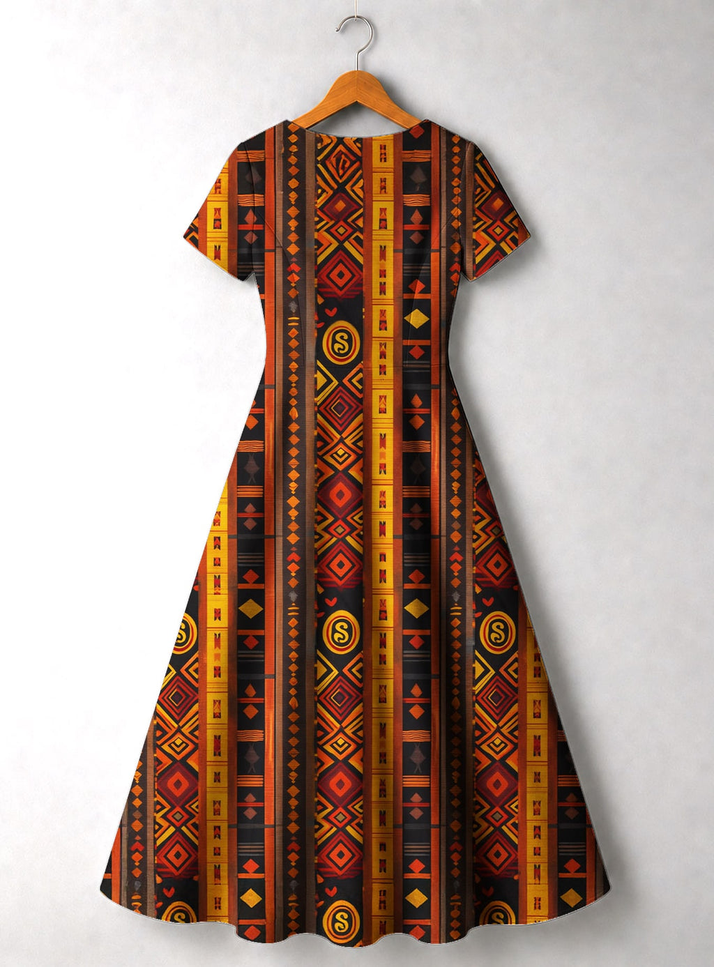 "Melanin Radiance" Short Sleeve Maxi Dress