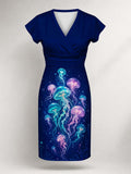 "Bahari" Cap Sleeve Midi Dress Promo