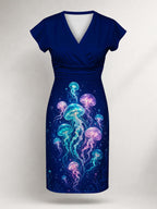 "Bahari" Cap Sleeve Midi Dress Promo