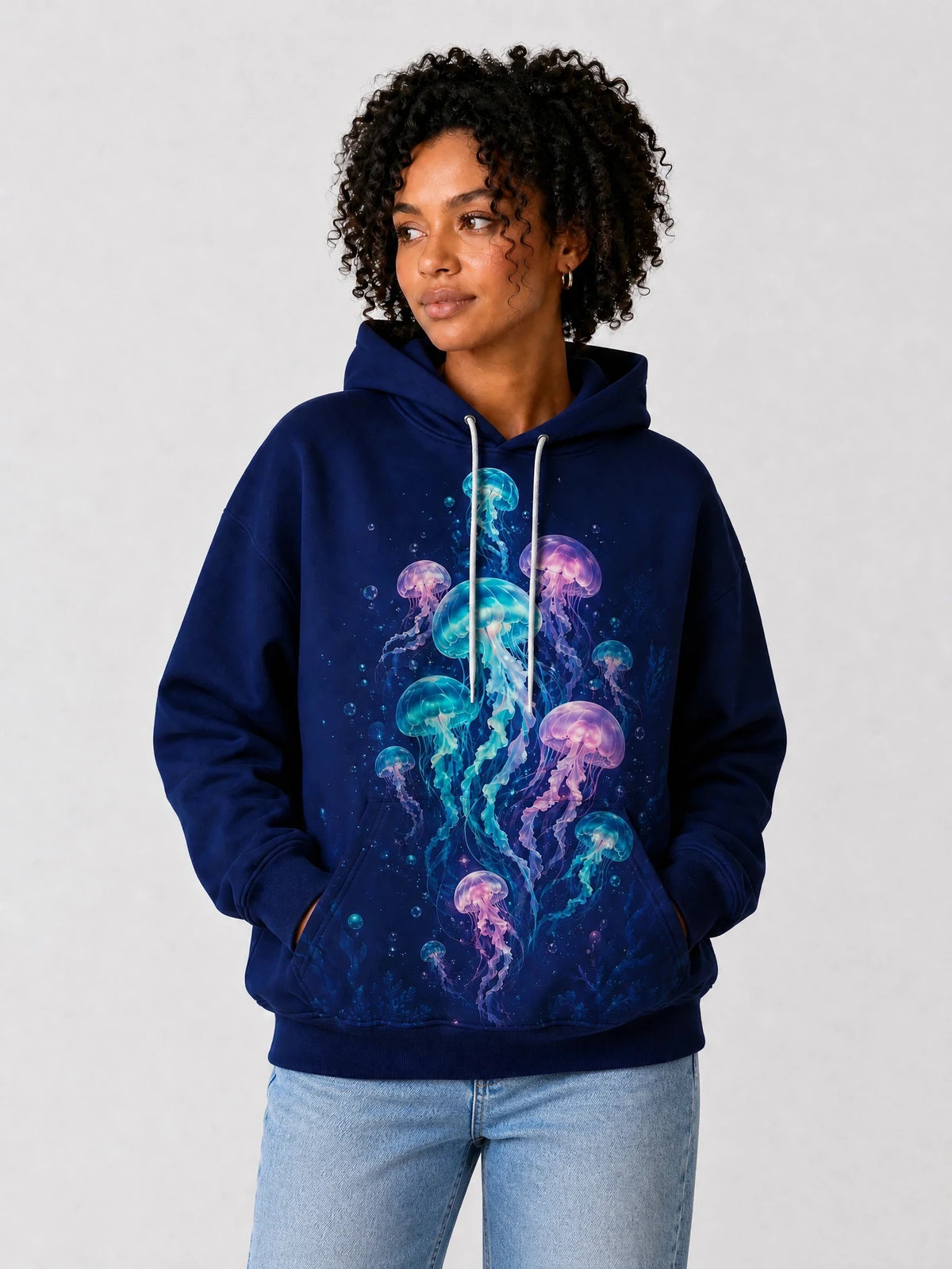 "Bahari" Hoodie — front view on model