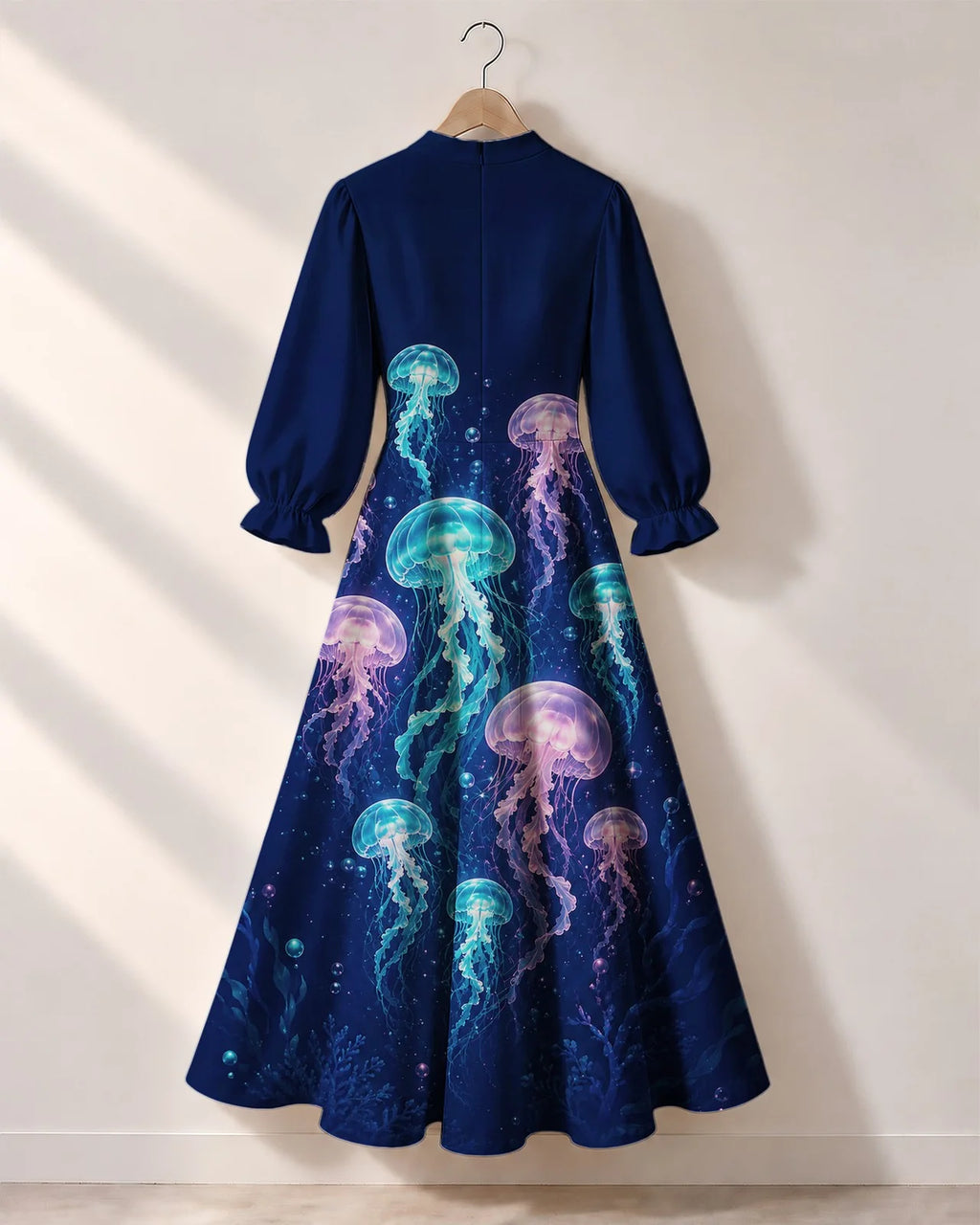 "Bahari" Long Puff Sleeve Dress
