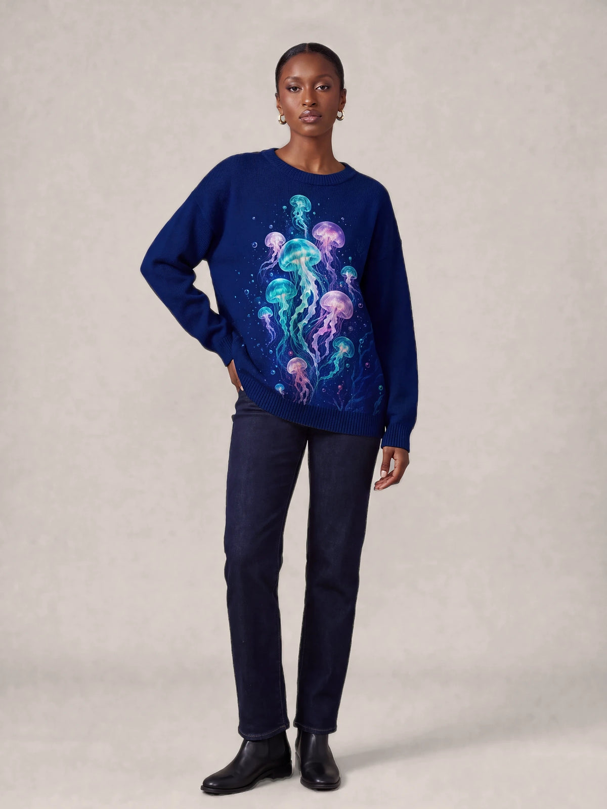 "Bahari" Sweatshirt — front view on model