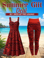 "Shaka" Burgundy Corset Dress & Leggings Deal