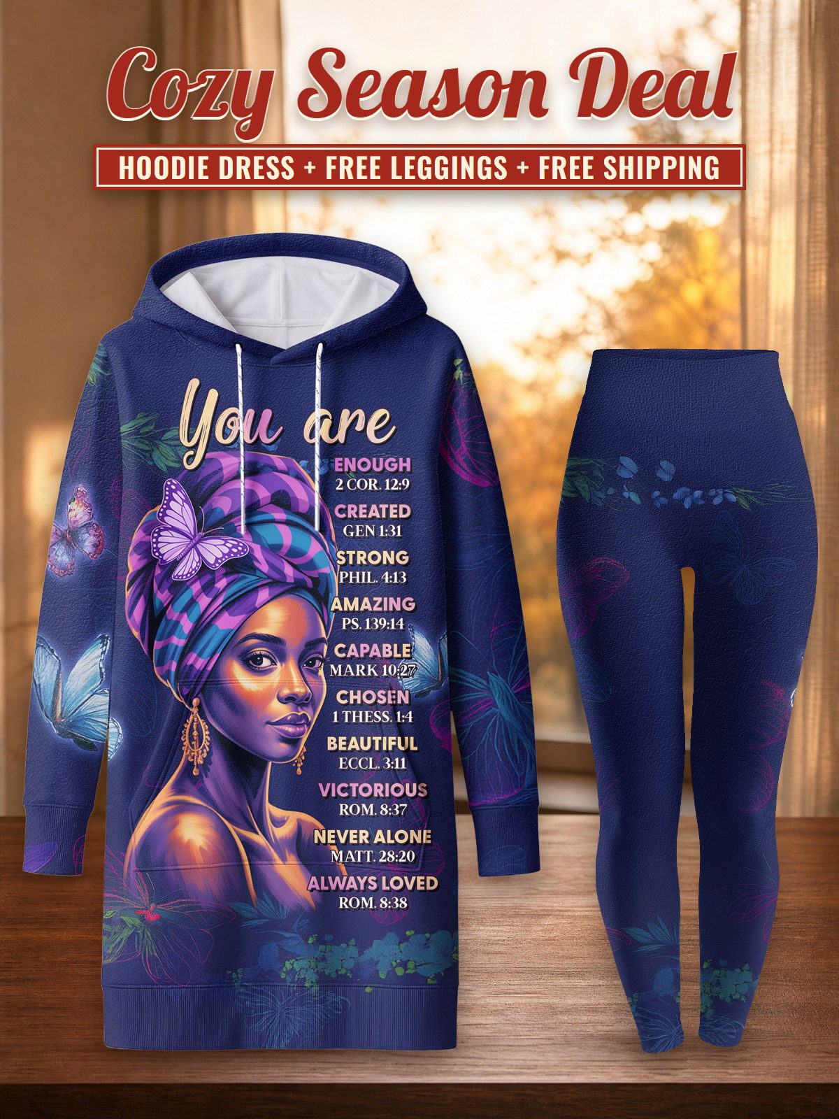 Blue Orchid Hoodie Dress & Leggings Deal – Cozy Season Deal: hoodie dress + free leggings + free shipping