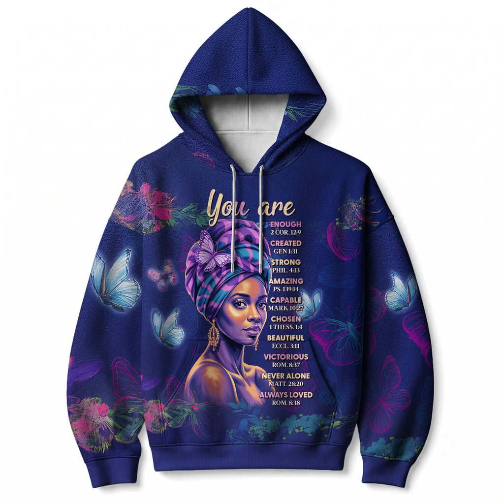 "Blue Orchid" Hoodie — front flat
