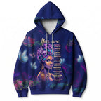 "Blue Orchid" Hoodie — front flat