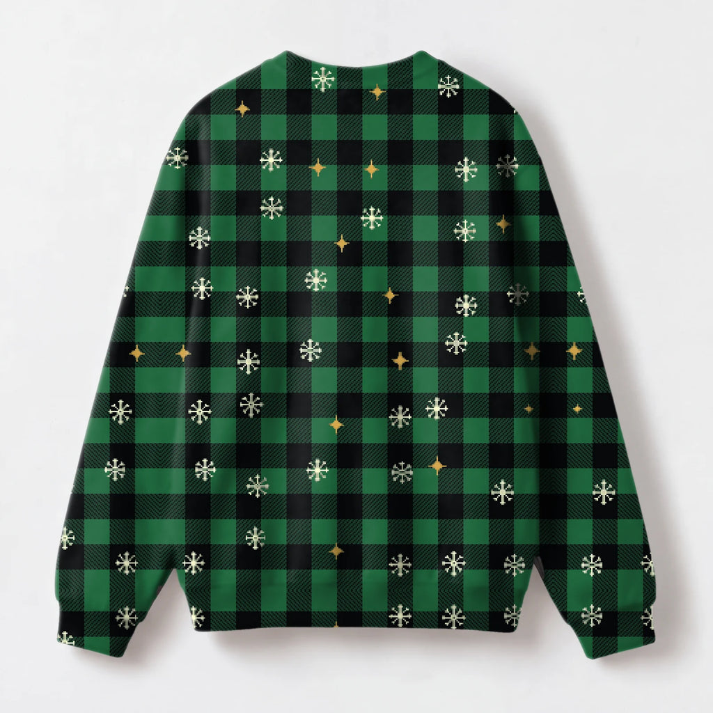 "Brave Face" Christmas Sweatshirt — back view
