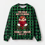 "Brave Face" Christmas Sweatshirt — front view