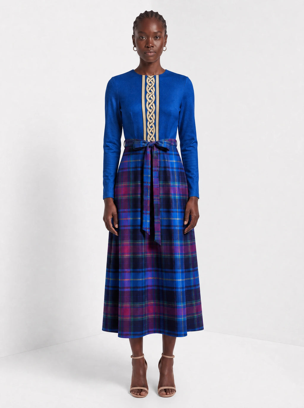 "Brigid" Long Sleeve Midaxi Dress