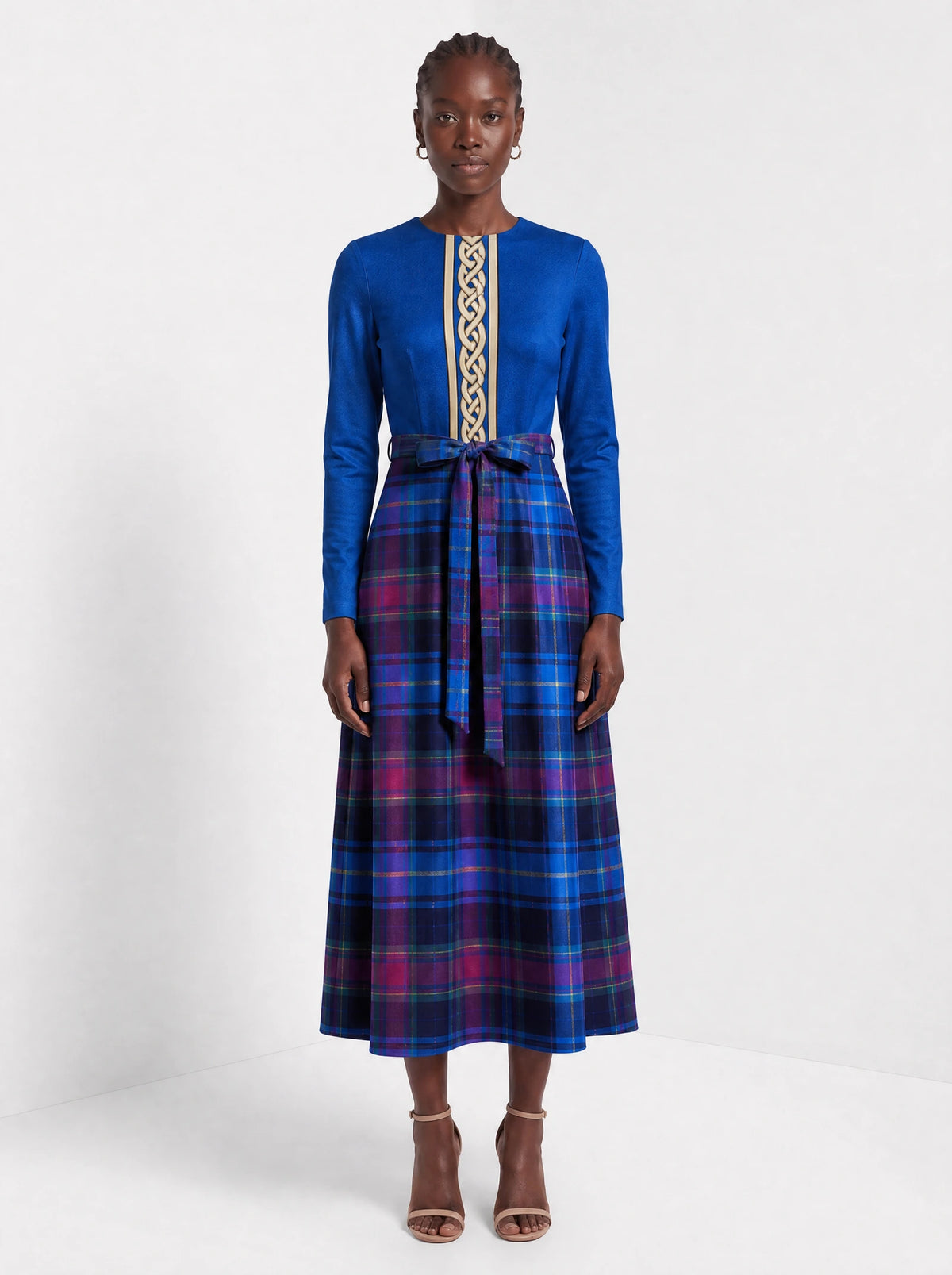 "Brigid" Long Sleeve Midaxi Dress