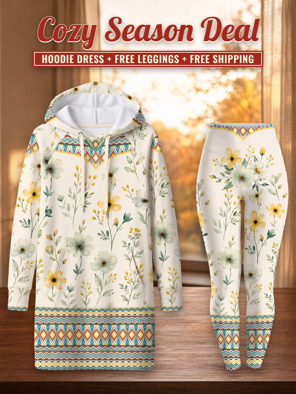 "Alizeti" Hoodie Dress & Leggings Deal – Cozy Season Deal: hoodie dress + free leggings + free shipping