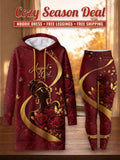 "August Girl Roses" Hoodie Dress & Leggings Deal
