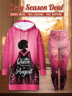 "August Queen Pink" Hoodie Dress & Leggings Deal – Cozy Season Deal: hoodie dress + free leggings + free shipping