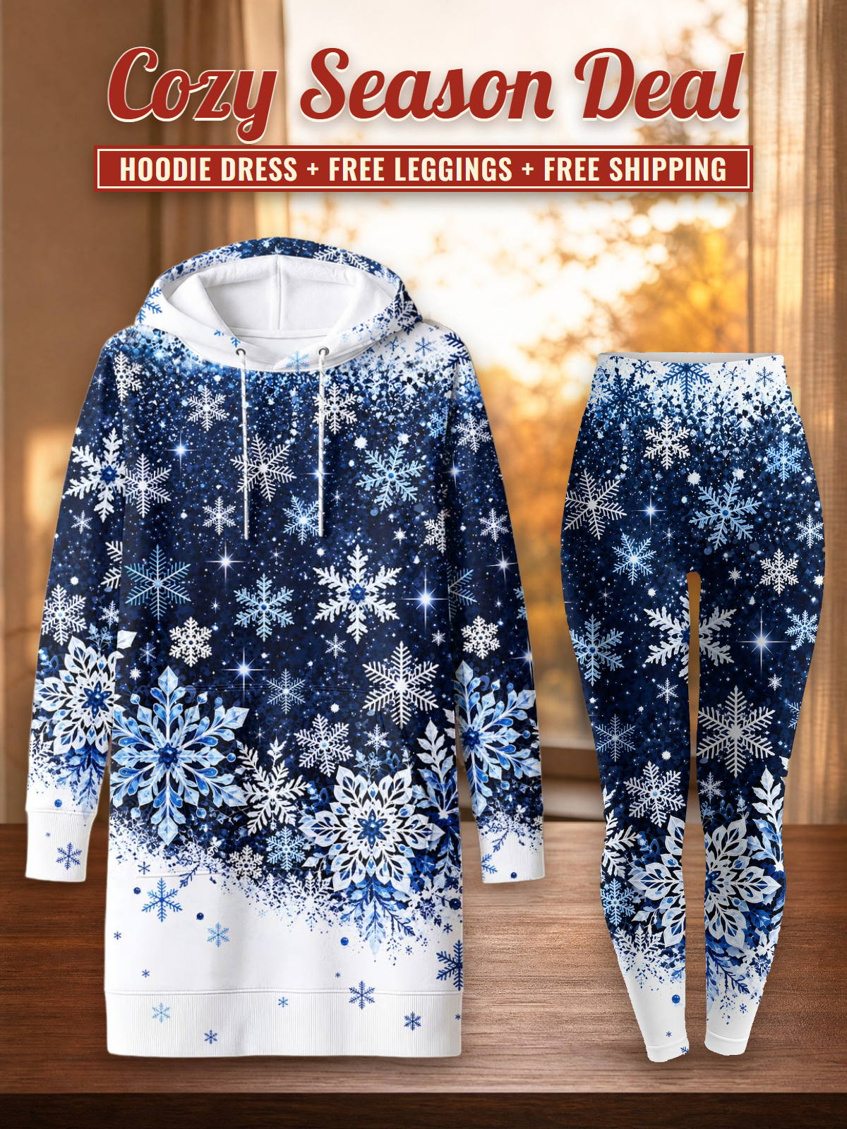 "Barafu" Hoodie Dress & Leggings Deal – Cozy Season Deal: hoodie dress + free leggings + free shipping