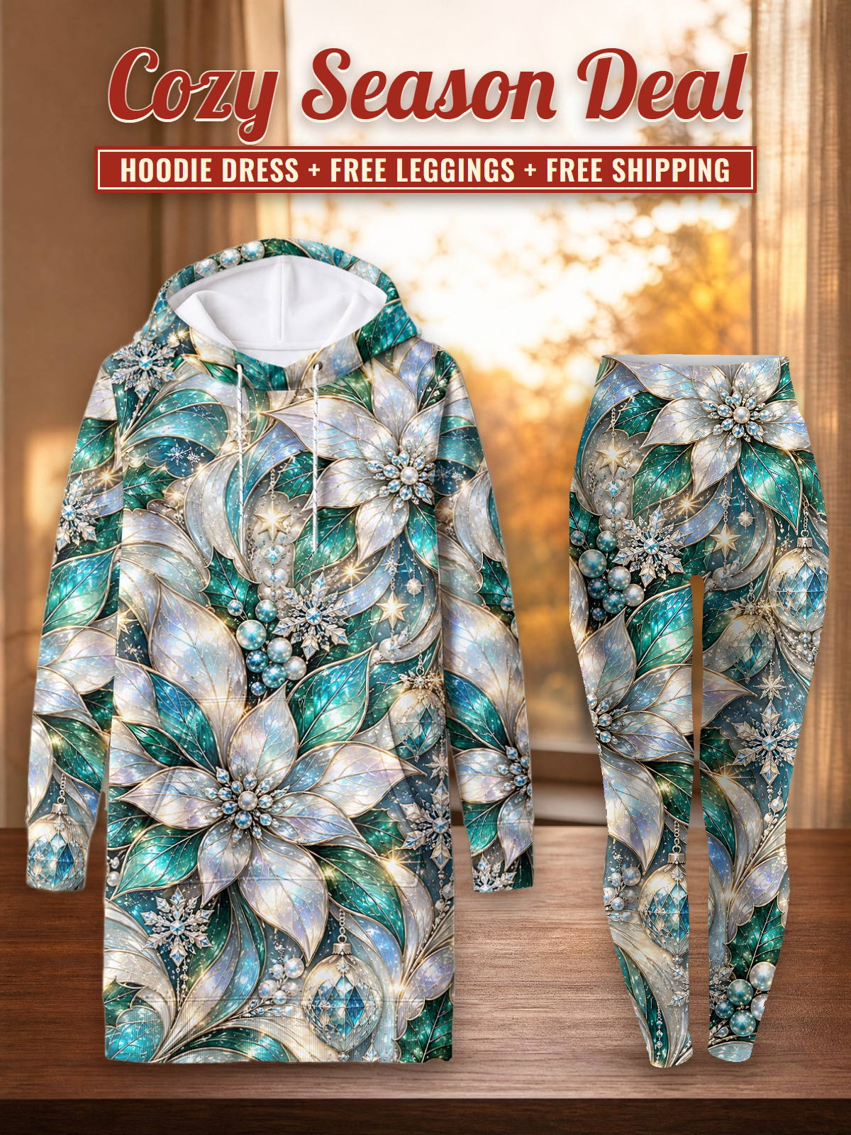 "Baridi" Hoodie Dress & Leggings Deal – Cozy Season Deal: hoodie dress + free leggings + free shipping