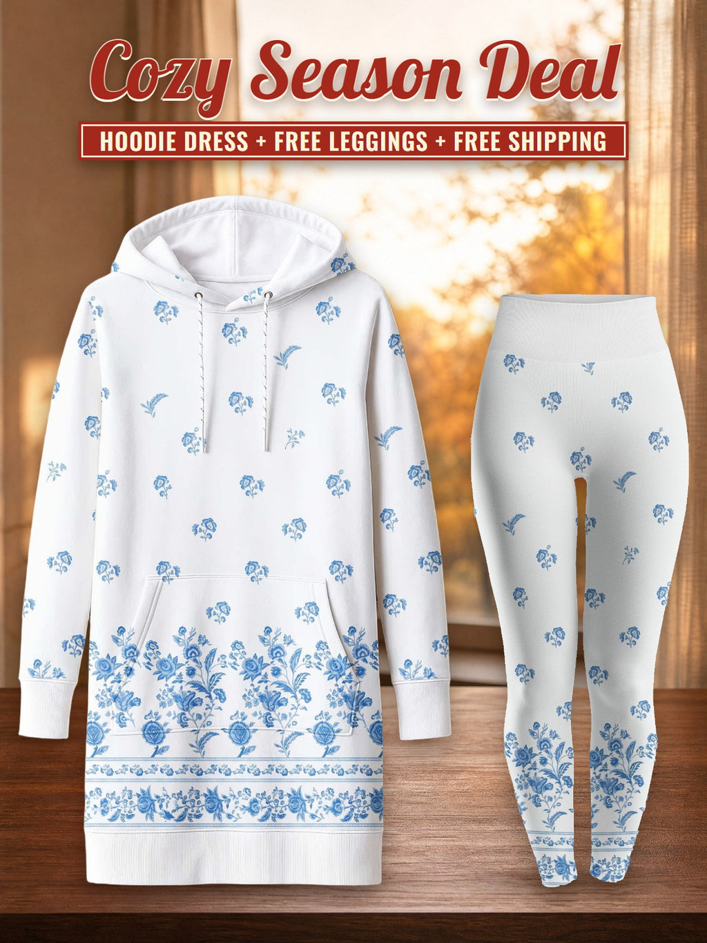 "Buluu" Hoodie Dress & Leggings Deal – Cozy Season Deal: hoodie dress + free leggings + free shipping