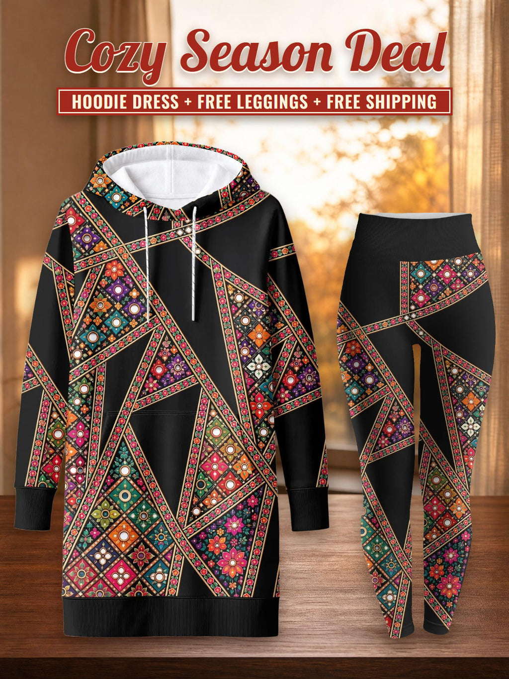 "Darizi" Hoodie Dress & Leggings Deal – Cozy Season Deal: hoodie dress + free leggings + free shipping