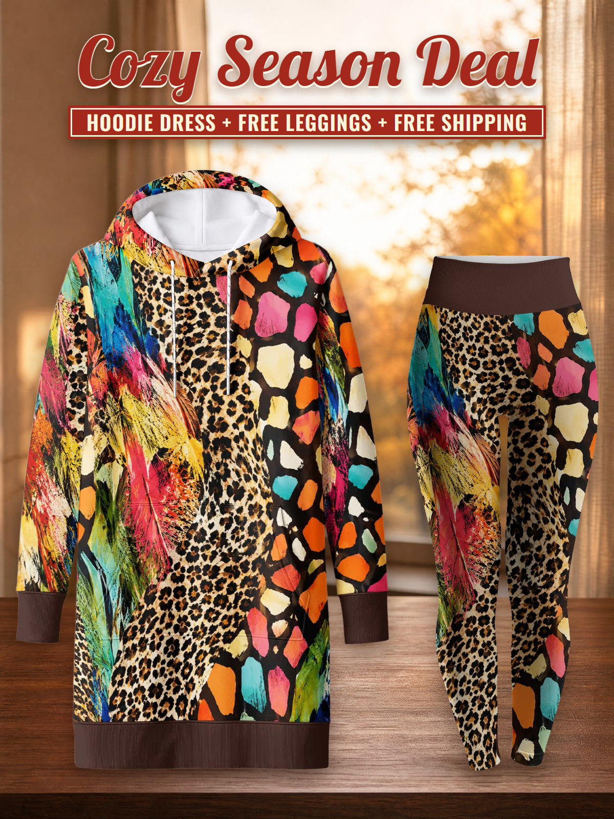 "Fahari" Hoodie Dress & Leggings Deal – Cozy Season Deal: hoodie dress + free leggings + free shipping
