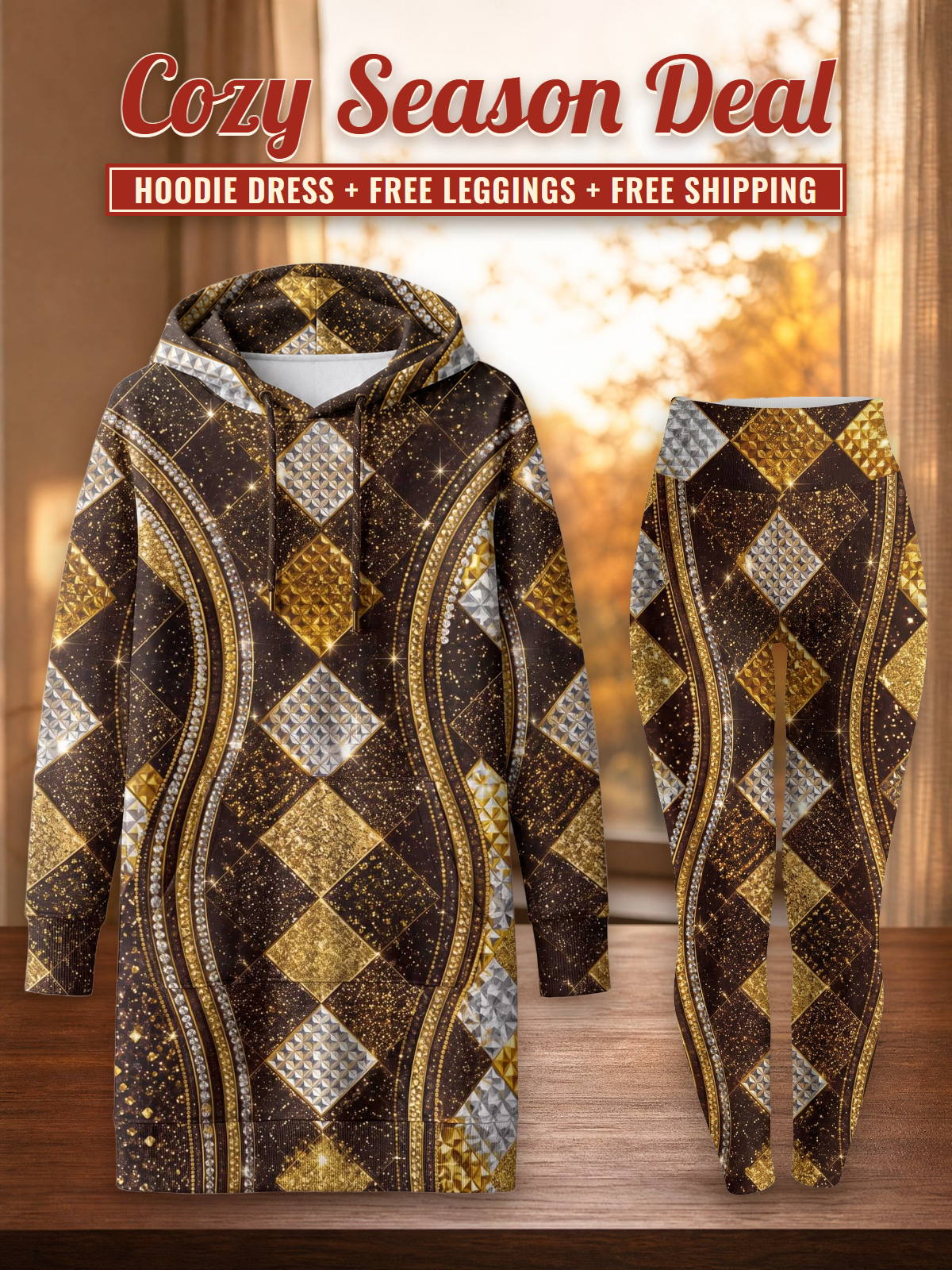 "Fataki" Hoodie Dress & Leggings Deal – Cozy Season Deal: hoodie dress + free leggings + free shipping
