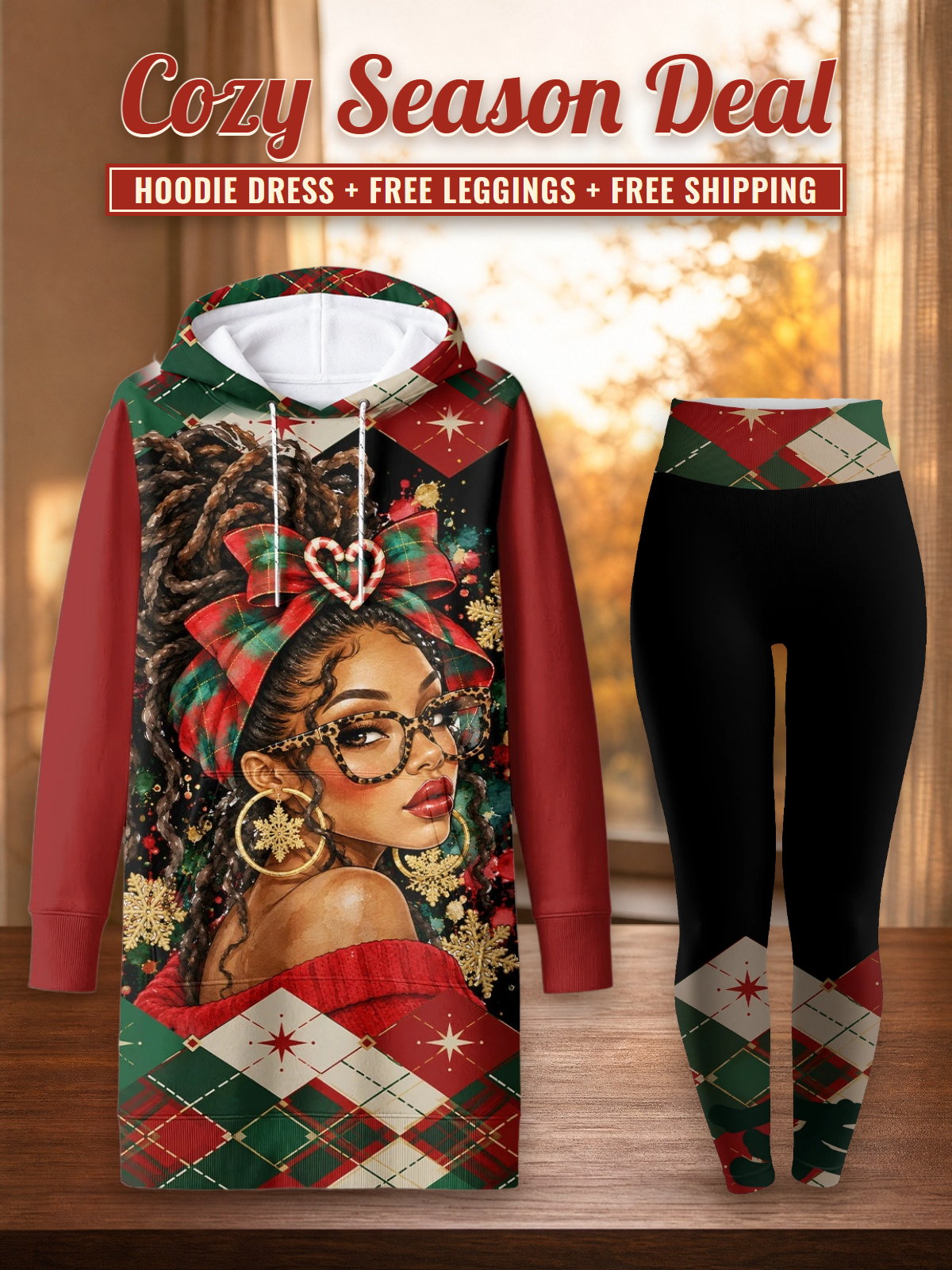 "Kipenzi" Hoodie Dress & Leggings Deal – Cozy Season Deal: hoodie dress + free leggings + free shipping