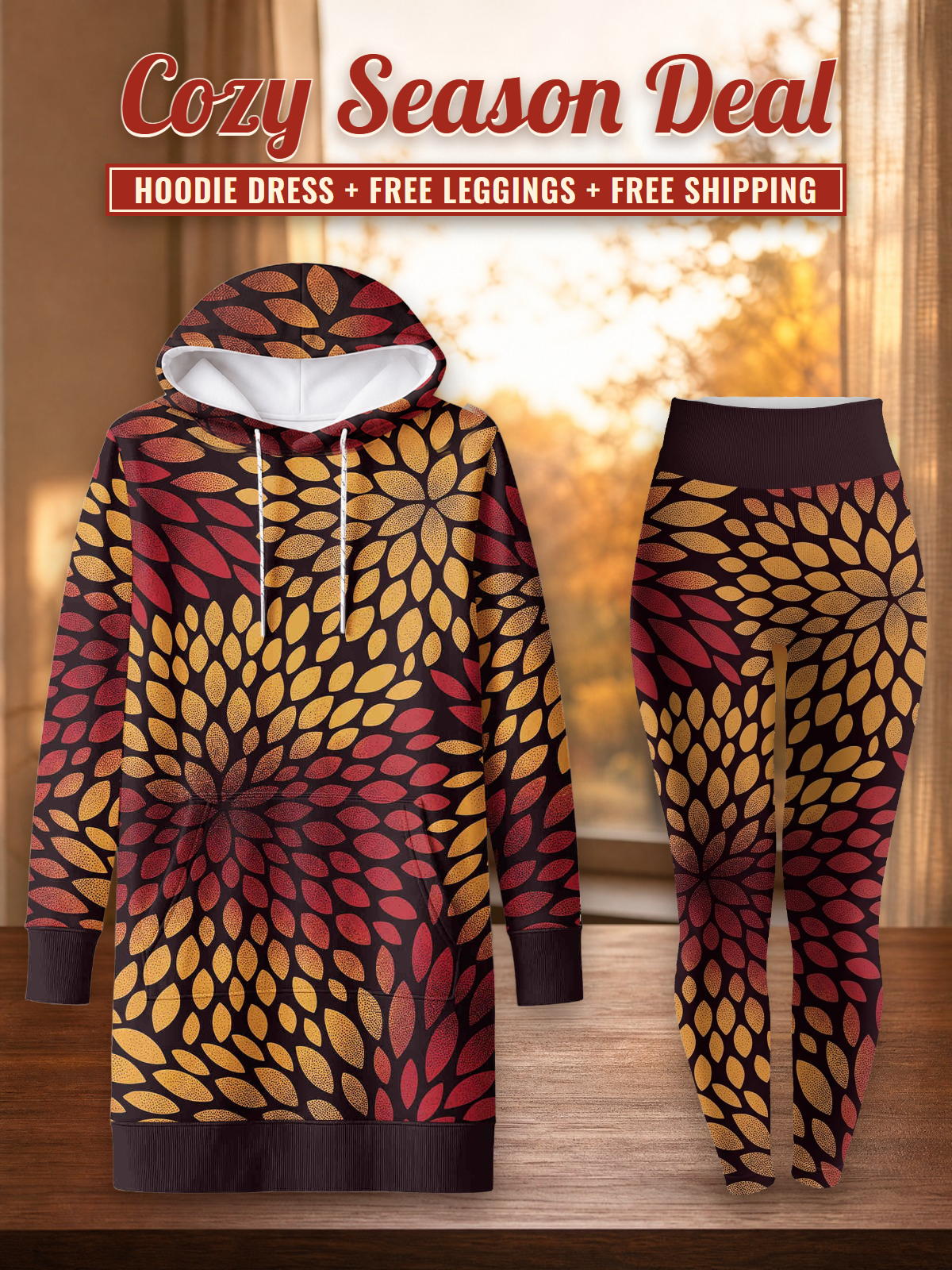 "Mavuno" Hoodie Dress & Leggings Deal – Cozy Season Deal: hoodie dress + free leggings + free shipping