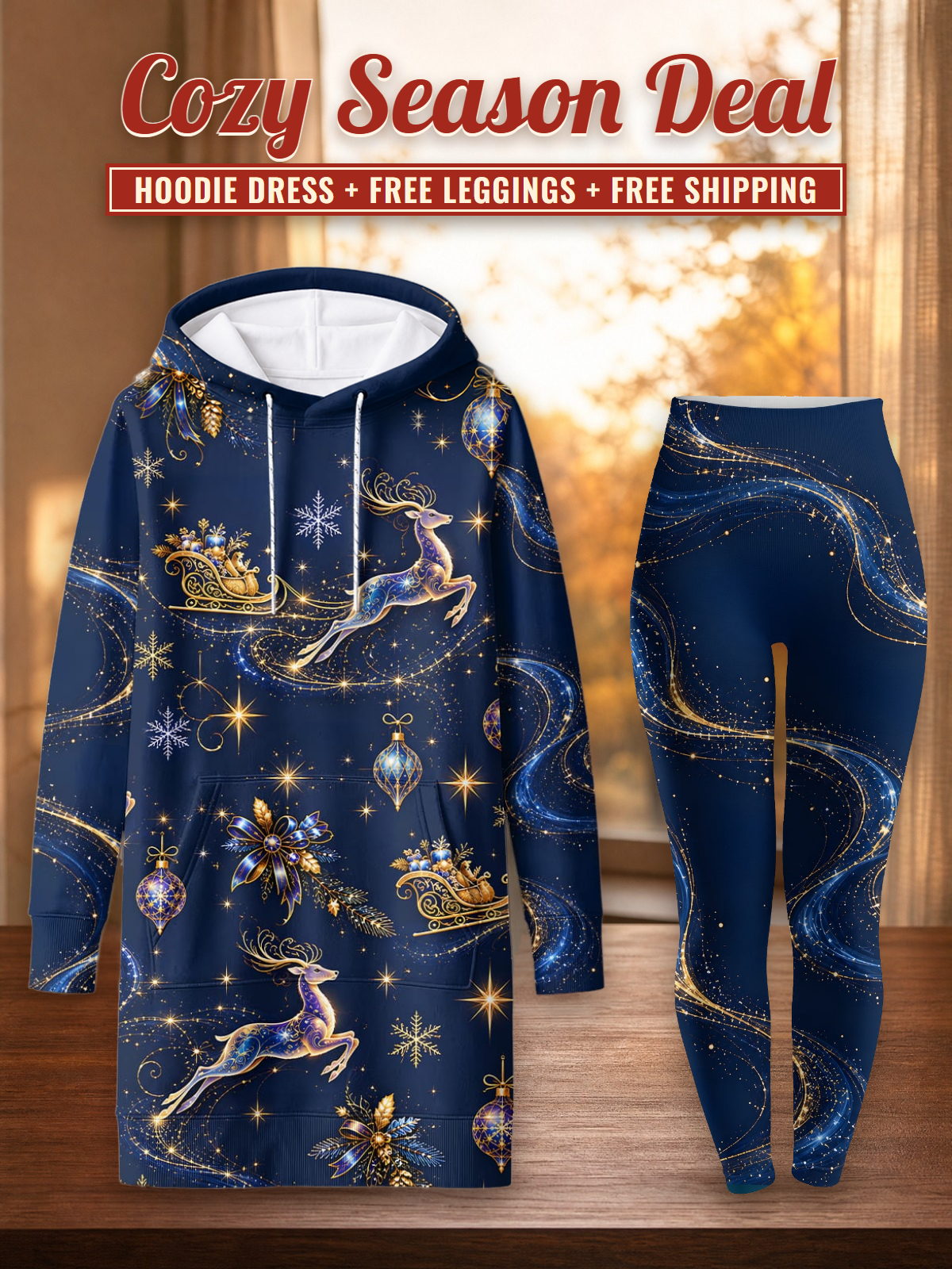 "Mbingu" Hoodie Dress & Leggings Deal – Cozy Season Deal: hoodie dress + free leggings + free shipping