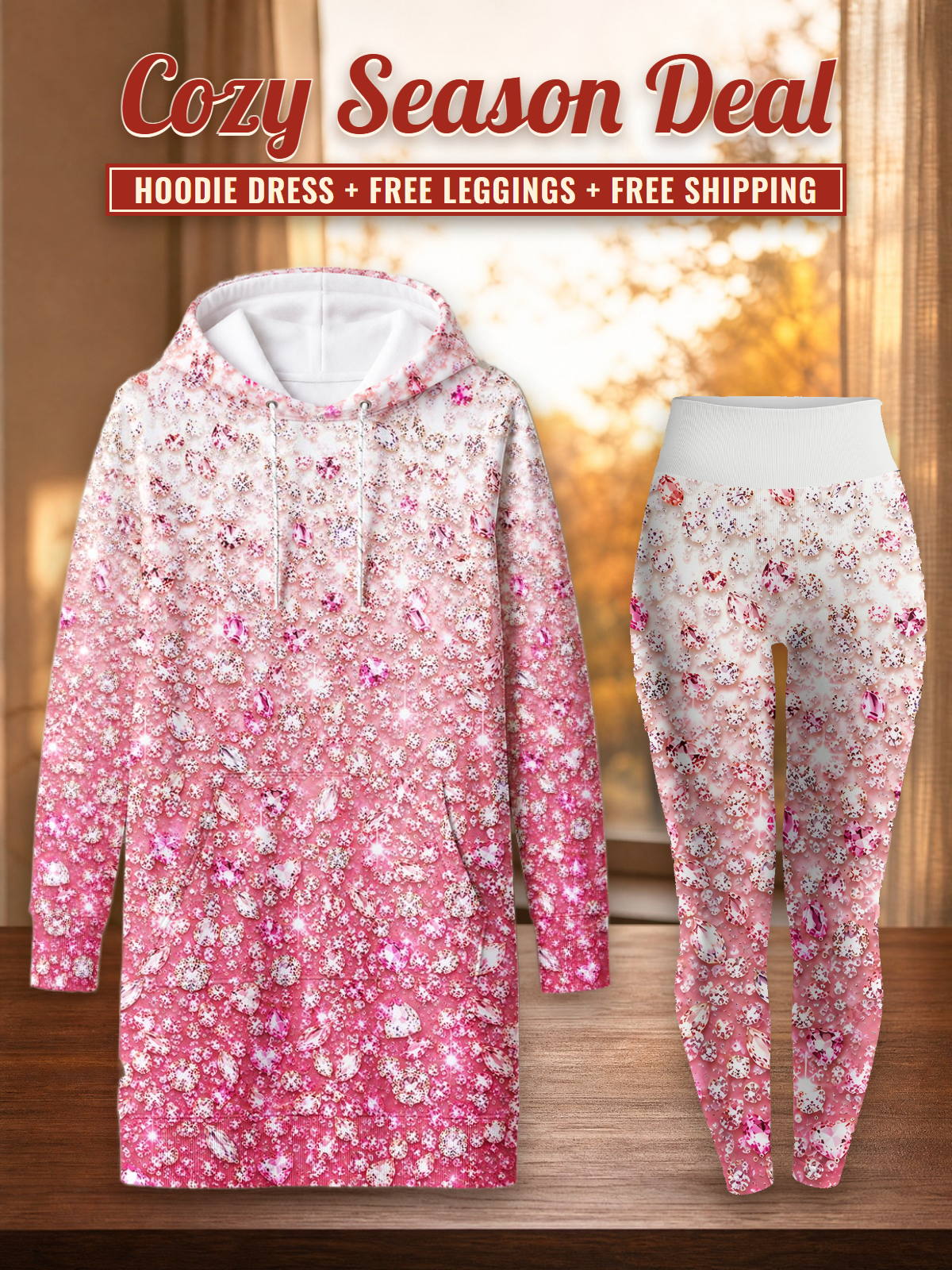 "Metameta" Hoodie Dress & Leggings Deal – Cozy Season Deal: hoodie dress + free leggings + free shipping